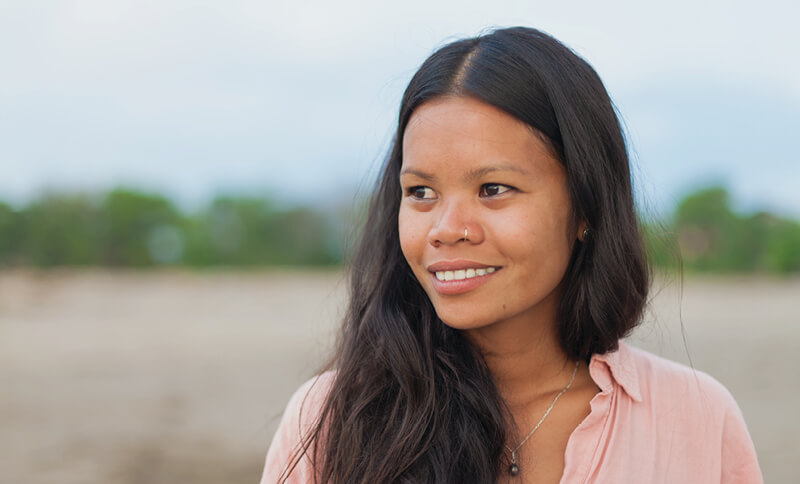 Lao woman smiling